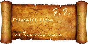 Filadelfi Ilona névjegykártya